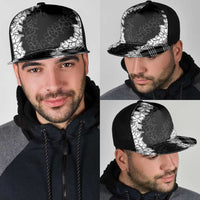 Hawaii Aloha Plumeria Lei Black Palaka Mesh Trucker Cap - Polynesian Pride