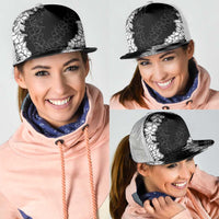 Hawaii Aloha Plumeria Lei Black Palaka Mesh Trucker Cap - Polynesian Pride