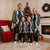 Hawaii Aloha Plumeria Lei Black Palaka Christmas Pajama Set - Polynesian Pride