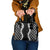 Hawaii Aloha Plumeria Lei Black Palaka Shoulder Handbag - Polynesian Pride