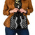 Hawaii Aloha Plumeria Lei Black Palaka Shoulder Handbag - Polynesian Pride