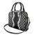 Hawaii Aloha Plumeria Lei Black Palaka Shoulder Handbag - Polynesian Pride