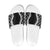 Hawaii Aloha Plumeria Lei Black Palaka Slide Sandals - Polynesian Pride
