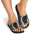 Hawaii Aloha Plumeria Lei Black Palaka Slide Sandals - Polynesian Pride