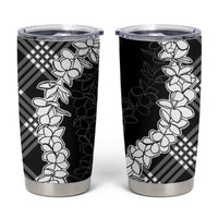 Hawaii Aloha Plumeria Lei Black Palaka Tumbler Cup - Polynesian Pride