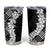 Hawaii Aloha Plumeria Lei Black Palaka Tumbler Cup - Polynesian Pride