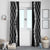 Hawaii Aloha Plumeria Lei Black Palaka Window Curtain - Polynesian Pride