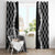 Hawaii Aloha Plumeria Lei Black Palaka Window Curtain - Polynesian Pride