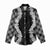 Hawaii Aloha Plumeria Lei Black Palaka Women Casual Shirt - Polynesian Pride