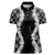 Hawaii Aloha Plumeria Lei Black Palaka Women Polo Shirt - Polynesian Pride