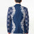 Hawaii Aloha Plumeria Lei Navy Palaka Blazer - Polynesian Pride