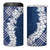 Hawaii Aloha Plumeria Lei Navy Palaka 4 in 1 Can Cooler Tumbler - Polynesian Pride