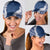 Hawaii Aloha Plumeria Lei Navy Palaka Classic Cap - Polynesian Pride