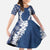 Hawaii Aloha Plumeria Lei Navy Palaka Family Matching Off Shoulder Maxi Dress and Hawaiian Shirt - Polynesian Pride