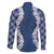 Hawaii Aloha Plumeria Lei Navy Palaka Family Matching Off Shoulder Short Dress and Hawaiian Shirt - Polynesian Pride