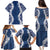 Hawaii Aloha Plumeria Lei Navy Palaka Family Matching Puletasi and Hawaiian Shirt - Polynesian Pride