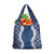 Hawaii Aloha Plumeria Lei Navy Palaka Grocery Bag - Polynesian Pride