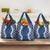Hawaii Aloha Plumeria Lei Navy Palaka Grocery Bag - Polynesian Pride