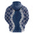Hawaii Aloha Plumeria Lei Navy Palaka Hoodie - Polynesian Pride