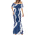 Hawaii Aloha Plumeria Lei Navy Palaka Mermaid Dress - Polynesian Pride