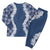 Hawaii Aloha Plumeria Lei Navy Palaka Christmas Pajama Set - Polynesian Pride