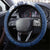 Hawaii Aloha Plumeria Lei Navy Palaka Steering Wheel Cover - Polynesian Pride