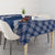 Hawaii Aloha Plumeria Lei Navy Palaka Tablecloth - Polynesian Pride