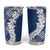 Hawaii Aloha Plumeria Lei Navy Palaka Tumbler Cup - Polynesian Pride