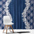 Hawaii Aloha Plumeria Lei Navy Palaka Window Curtain - Polynesian Pride