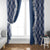 Hawaii Aloha Plumeria Lei Navy Palaka Window Curtain - Polynesian Pride