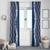 Hawaii Aloha Plumeria Lei Navy Palaka Window Curtain - Polynesian Pride