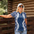 Hawaii Aloha Plumeria Lei Navy Palaka Women Polo Shirt - Polynesian Pride