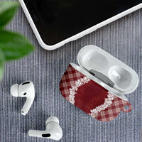 Hawaii Aloha Plumeria Lei Scarlet Palaka AirPods Case - Polynesian Pride