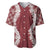 Hawaii Aloha Plumeria Lei Scarlet Palaka Baseball Jersey - Polynesian Pride