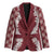 Hawaii Aloha Plumeria Lei Scarlet Palaka Blazer - Polynesian Pride