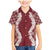 Hawaii Aloha Plumeria Lei Scarlet Palaka Family Matching Mermaid Dress and Hawaiian Shirt - Polynesian Pride