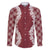 Hawaii Aloha Plumeria Lei Scarlet Palaka Family Matching Puletasi and Hawaiian Shirt - Polynesian Pride