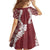 Hawaii Aloha Plumeria Lei Scarlet Palaka Family Matching Summer Maxi Dress and Hawaiian Shirt - Polynesian Pride