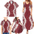 Hawaii Aloha Plumeria Lei Scarlet Palaka Family Matching Summer Maxi Dress and Hawaiian Shirt - Polynesian Pride