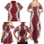 Hawaii Aloha Plumeria Lei Scarlet Palaka Family Matching Summer Maxi Dress and Hawaiian Shirt - Polynesian Pride