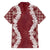Hawaii Aloha Plumeria Lei Scarlet Palaka Family Matching Summer Maxi Dress and Hawaiian Shirt - Polynesian Pride