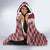 Hawaii Aloha Plumeria Lei Scarlet Palaka Hooded Blanket - Polynesian Pride