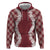 Hawaii Aloha Plumeria Lei Scarlet Palaka Hoodie - Polynesian Pride