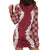 Hawaii Aloha Plumeria Lei Scarlet Palaka Hoodie Dress - Polynesian Pride