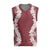 Hawaii Aloha Plumeria Lei Scarlet Palaka Christmas Knitted V-Neck Vest - Polynesian Pride