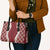Hawaii Aloha Plumeria Lei Scarlet Palaka Leather Bag - undefined