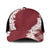 Hawaii Aloha Plumeria Lei Scarlet Palaka Mesh Trucker Cap - Polynesian Pride
