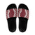 Hawaii Aloha Plumeria Lei Scarlet Palaka Slide Sandals - Polynesian Pride