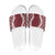 Hawaii Aloha Plumeria Lei Scarlet Palaka Slide Sandals - Polynesian Pride