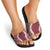 Hawaii Aloha Plumeria Lei Scarlet Palaka Slide Sandals - Polynesian Pride